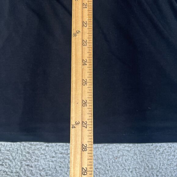 Susan Graver Weekend Blouse 1X  Black Knit 3/4 Sleeve V Neck Top Stretch - Picture 6 of 9